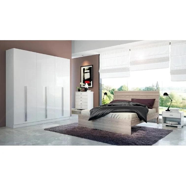 ABUZ – White Gloss Finish Six Door Wardrobe Thumbnail 2