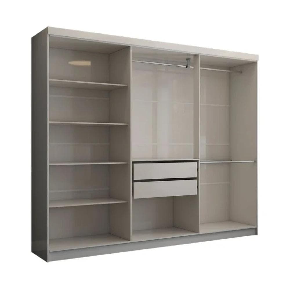 BRIO – White Six Door Super Gloss Finish Wardrobe Thumbnail 2